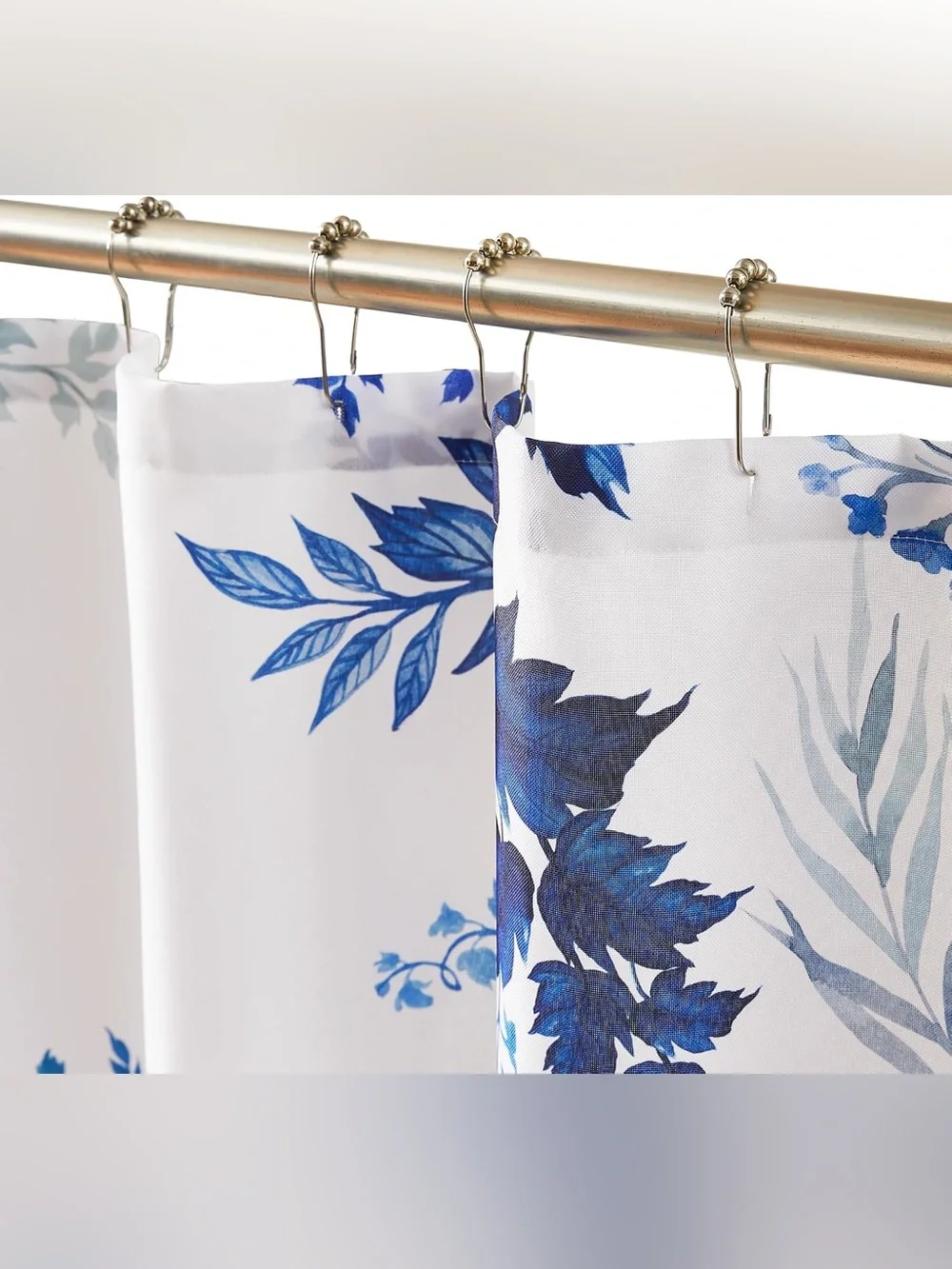 Lush Decor Fantasia Shower Curtain 72 x72 Teal & Blue Floral tropical bird